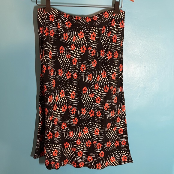 Ann Taylor retro quirky Loft fluttery skirt 30s 40s style size 10 - Picture 4 of 8